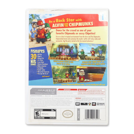 Alvin & Chipmunks: Chipwrecked for Nintendo Wii - Case back cover - Product gallery.