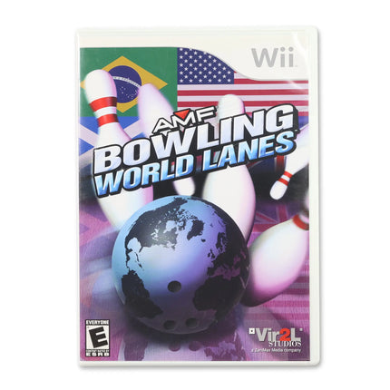 AMF Bowling World Lanes for Nintendo Wii - Case front cover - Complete in box or case and game.