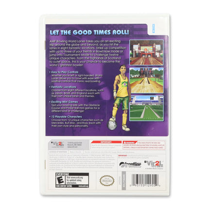 AMF Bowling World Lanes for Nintendo Wii - Case back cover - Product gallery.