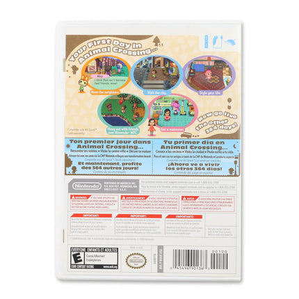 Animal Crossing City Folk for Nintendo Wii - Case back cover - Product gallery.