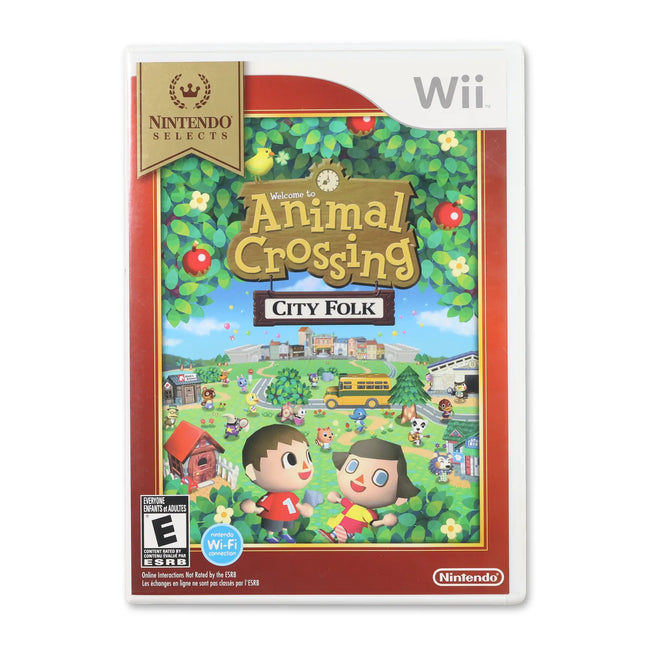 Animal Crossing City Folk [Nintendo Selects] for Nintendo Wii - Case front cover - Complete in box or case and game.