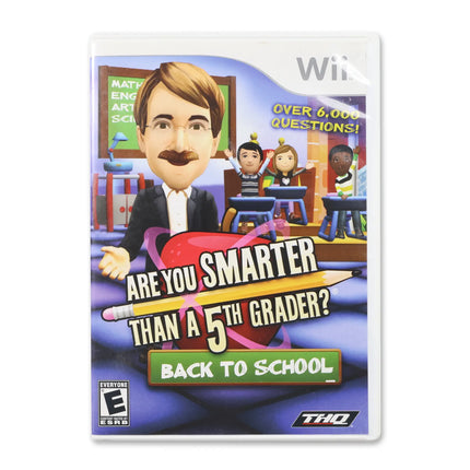 Are You Smarter Than A 5th Grader? Back to School for Nintendo Wii - Case front cover - Complete in box or case and game.