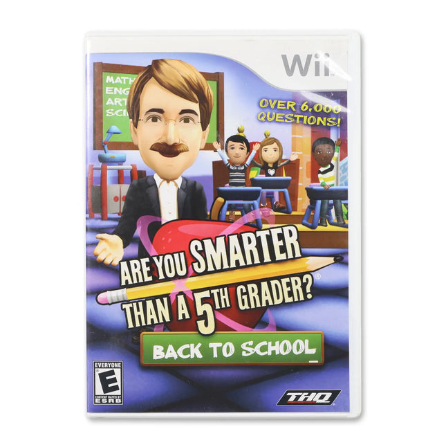 Are You Smarter Than A 5th Grader? Back to School for Nintendo Wii - Case front cover - Complete in box or case and game.