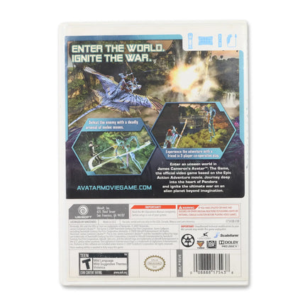 Avatar: The Game for Nintendo Wii - Case back cover - Product gallery.