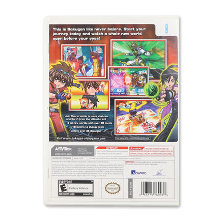 Bakugan Battle Brawlers [Toys R Us] for Nintendo Wii - Case back cover - Product gallery.