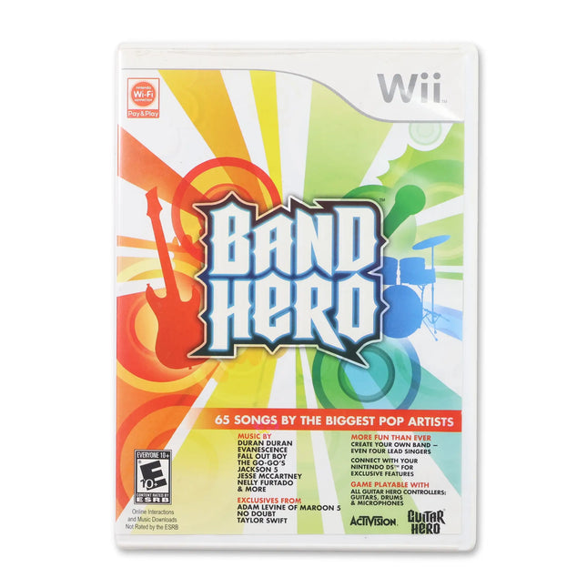 Band Hero for Nintendo Wii - Case front cover - Complete in box or case and game.
