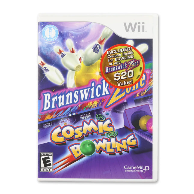 Brunswick Cosmic Bowling for Nintendo Wii - Case front cover - Complete in box or case and game.