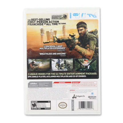 Call of Duty Black Ops for Nintendo Wii - Case back cover - Product gallery.