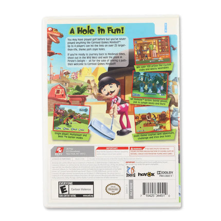 Carnival Games Mini Golf for Nintendo Wii - Case back cover - Product gallery.
