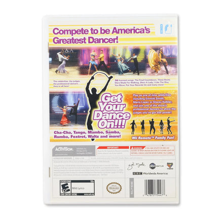 Dancing with the Stars for Nintendo Wii - Case back cover - Product gallery.