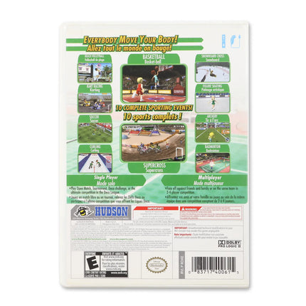 Deca Sports for Nintendo Wii - Case back cover - Product gallery.