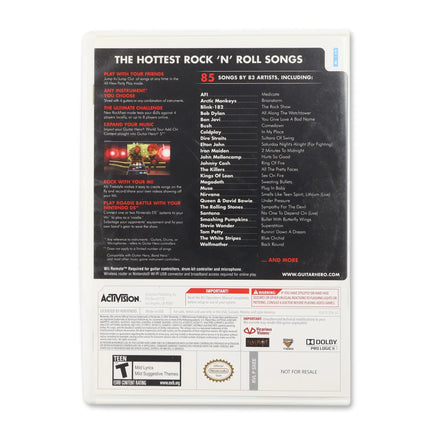 Guitar Hero 5 for Nintendo Wii - Case back cover - Product gallery.