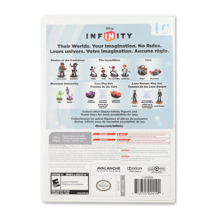 Disney Infinity [Game Only] for Nintendo Wii - Case back cover - Product gallery.