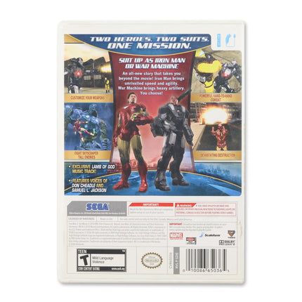 Iron Man 2 for Nintendo Wii - Case back cover - Product gallery.