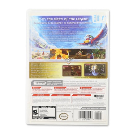Zelda Skyward Sword [Soundtrack Bundle] for Nintendo Wii - Case back cover - Product gallery.