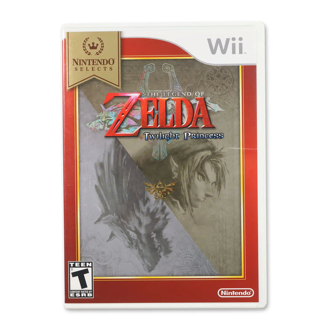 Zelda Twilight Princess [Nintendo Selects] for Nintendo Wii - Case front cover - Complete in box or case and game.