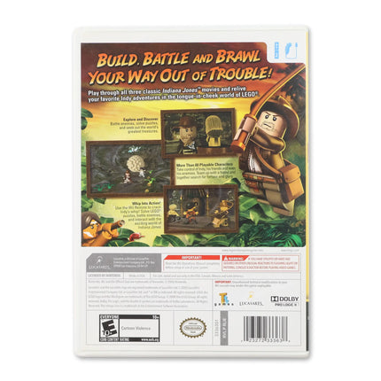 LEGO Indiana Jones The Original Adventures for Nintendo Wii - Case back cover - Product gallery.