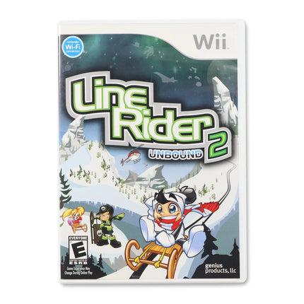 Line Rider 2 Unbound for Nintendo Wii - Case front cover - Complete in box or case and game.