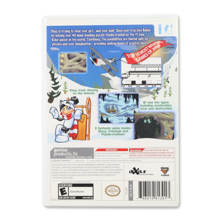 Line Rider 2 Unbound for Nintendo Wii - Case back cover - Product gallery.