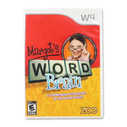 Margot's Word Brain for Nintendo Wii - Case front cover - Complete in box or case and game.