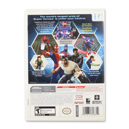 Marvel Ultimate Alliance for Nintendo Wii - Case back cover - Product gallery.