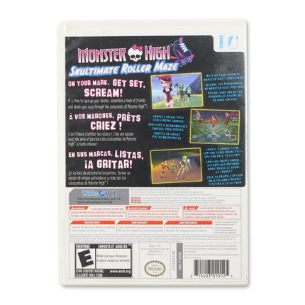 Monster High: Skultimate Roller Maze for Nintendo Wii - Case back cover - Product gallery.