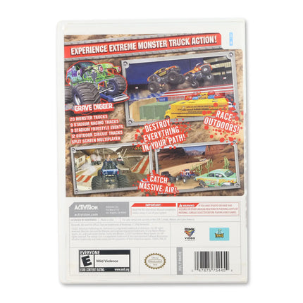 Monster Jam for Nintendo Wii - Case back cover - Product gallery.