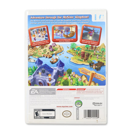 MySims Kingdom for Nintendo Wii - Case back cover - Product gallery.