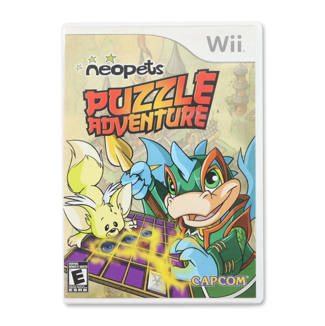 Neopets Puzzle Adventure for Nintendo Wii - Case front cover - Complete in box or case and game.