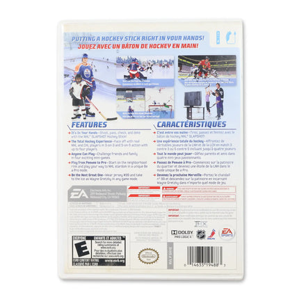 NHL Slapshot for Nintendo Wii - Case back cover - Product gallery.