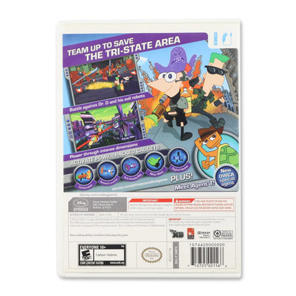 Phineas and Ferb: Across the 2nd Dimension for Nintendo Wii - Case back cover - Product gallery.