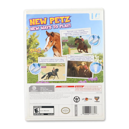 Petz Horsez 2 for Nintendo Wii - Case back cover - Product gallery.