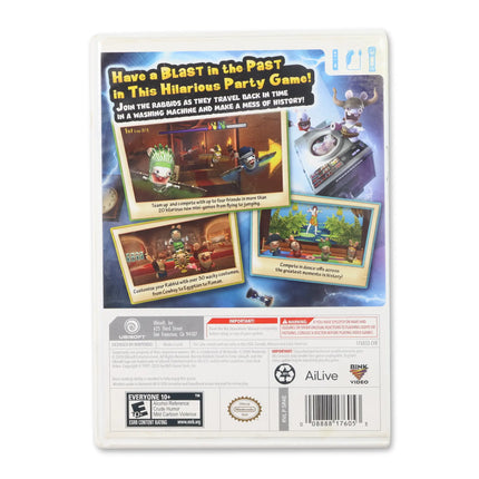 Raving Rabbids: Travel in Time for Nintendo Wii - Case back cover - Product gallery.