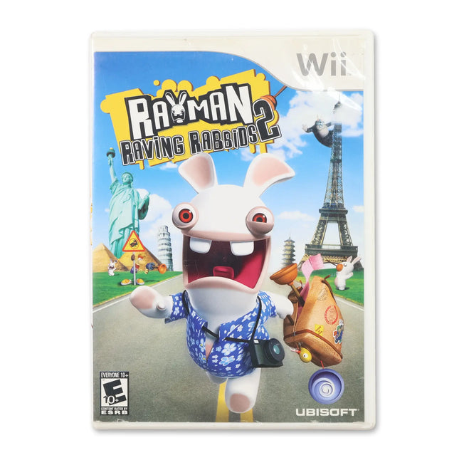 Rayman Raving Rabbids 2 for Nintendo Wii - Case front cover - Complete in box or case and game.
