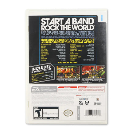 Rock Band for Nintendo Wii - Case back cover - Product gallery.
