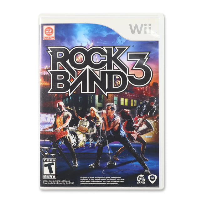 Rock Band 3 for Nintendo Wii - Case front cover - Complete in box or case and game.