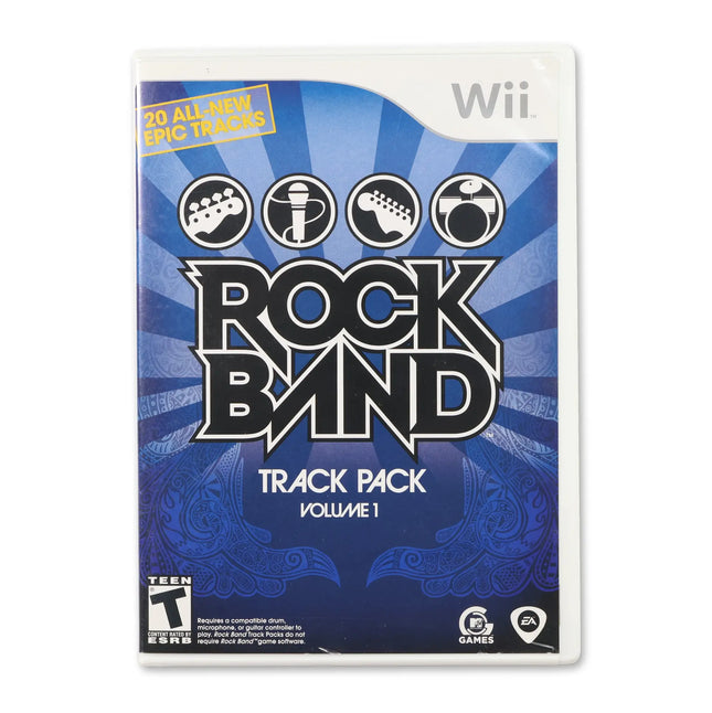 Rock Band Track Pack Volume 1 for Nintendo Wii - Case front cover - Complete in box or case and game.