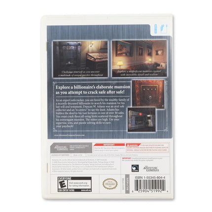 Safe Cracker for Nintendo Wii - Case back cover - Product gallery.