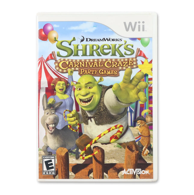 Shrek's Carnival Craze for Nintendo Wii - Case front cover - Complete in box or case and game.