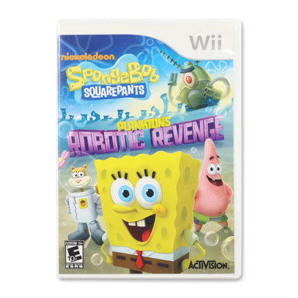 SpongeBob SquarePants: Plankton's Robotic Revenge for Nintendo Wii - Case front cover - Complete in box or case and game.