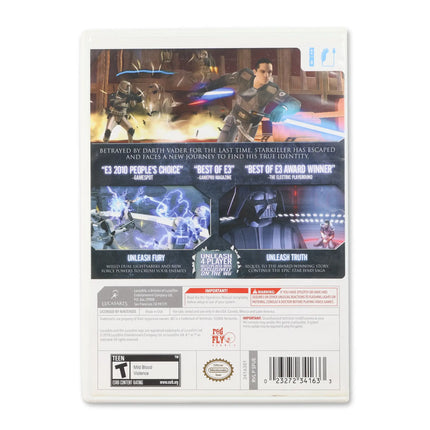 Star Wars: The Force Unleashed II for Nintendo Wii - Case back cover - Product gallery.