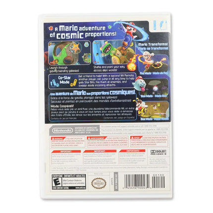 Super Mario Galaxy for Nintendo Wii - Case back cover - Product gallery.