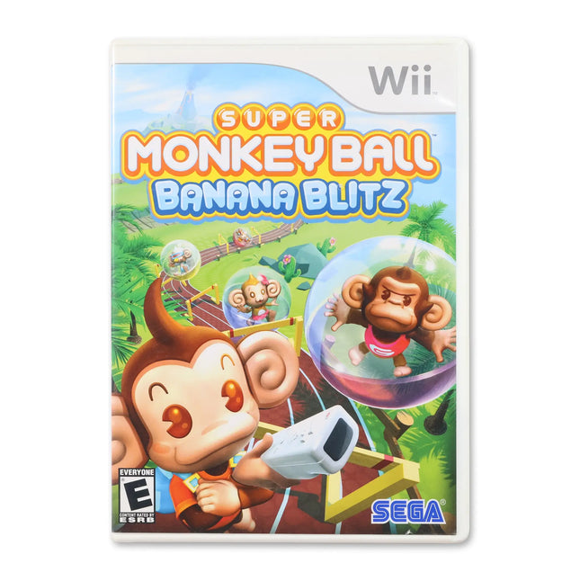 Super Monkey Ball Banana Blitz for Nintendo Wii - Case front cover - Complete in box or case and game.