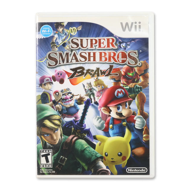 Super Smash Bros. Brawl for Nintendo Wii - Case front cover - Complete in box or case and game.