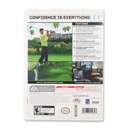Tiger Woods PGA Tour 08 for Nintendo Wii - Case back cover - Product gallery.