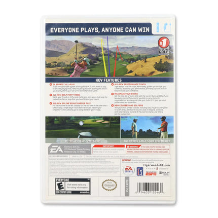 Tiger Woods 2009 All-Play for Nintendo Wii - Case back cover - Product gallery.
