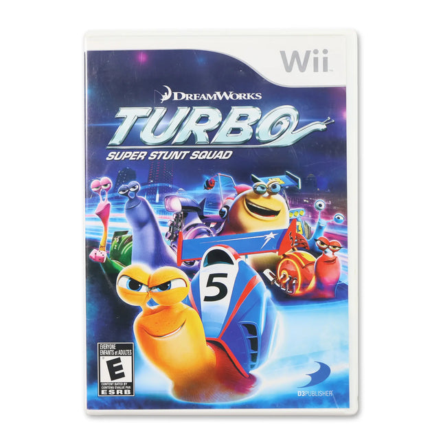 Turbo: Super Stunt Squad for Nintendo Wii - Case front cover - Complete in box or case and game.