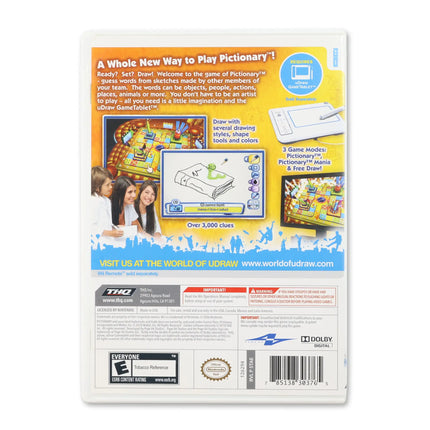 Pictionary for Nintendo Wii - Case back cover - Product gallery.