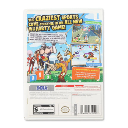 Wacky World Of Sports for Nintendo Wii - Case back cover - Product gallery.