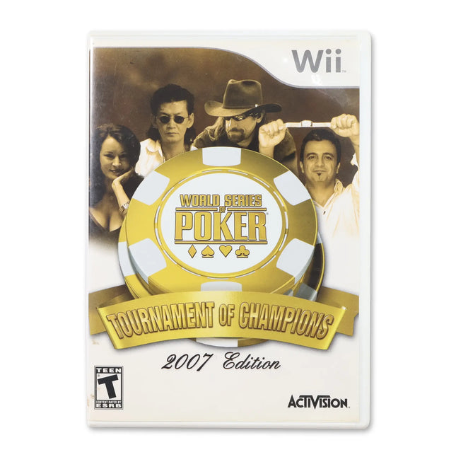 World Series of Poker Tournament of Champions 2007 for Nintendo Wii - Case front cover - Complete in box or case and game.